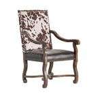 Fauteuil d'appoint en cuir reconstitué et similicuir de vache Mesquite Ranch - 30 x 24 x 42