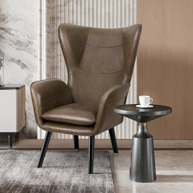 Fauteuil club capitonné, chaise d'appoint de loisirs, individuel - 103 H x 72 L x 84 P cm