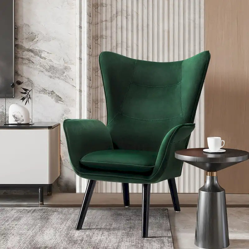 Fauteuil club capitonné, chaise d'appoint de loisirs, individuel - 103 H x 72 L x 84 P cm