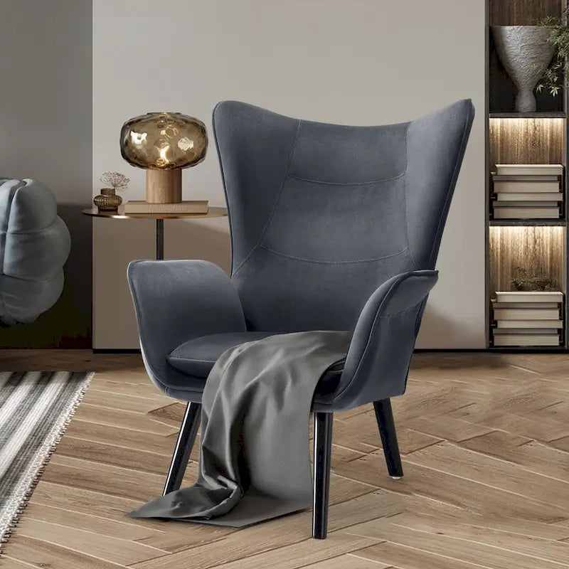 Fauteuil club capitonné, chaise d'appoint de loisirs, individuel - 103 H x 72 L x 84 P cm