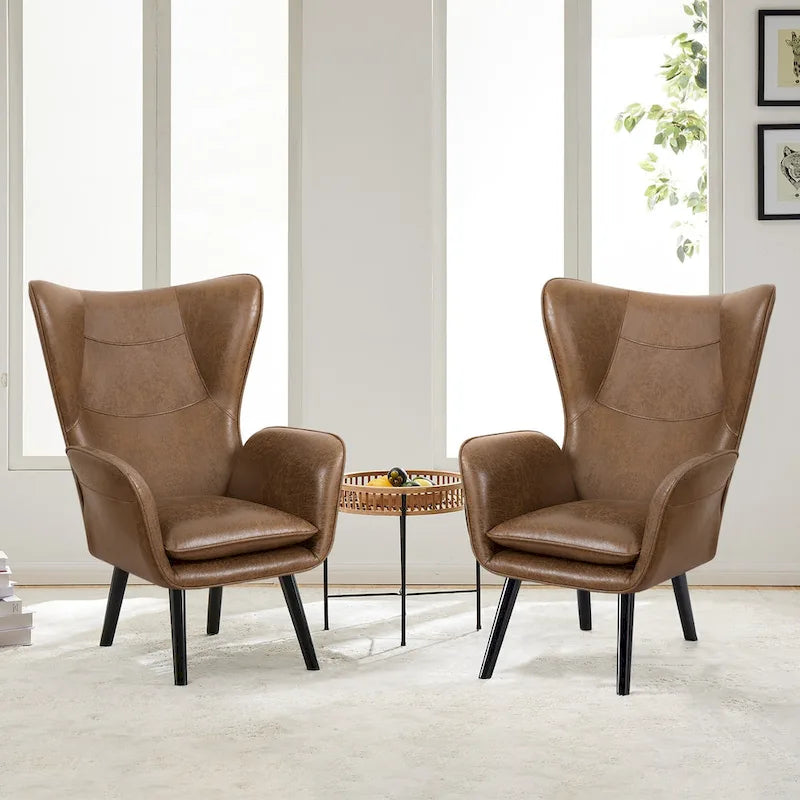 Fauteuil club capitonné, chaise d'appoint de loisirs, individuel - 103 H x 72 L x 84 P cm