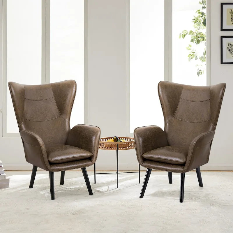 Fauteuil club capitonné, chaise d'appoint de loisirs, individuel - 103 H x 72 L x 84 P cm
