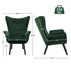 Fauteuil club capitonné, chaise d'appoint de loisirs, individuel - 103 H x 72 L x 84 P cm