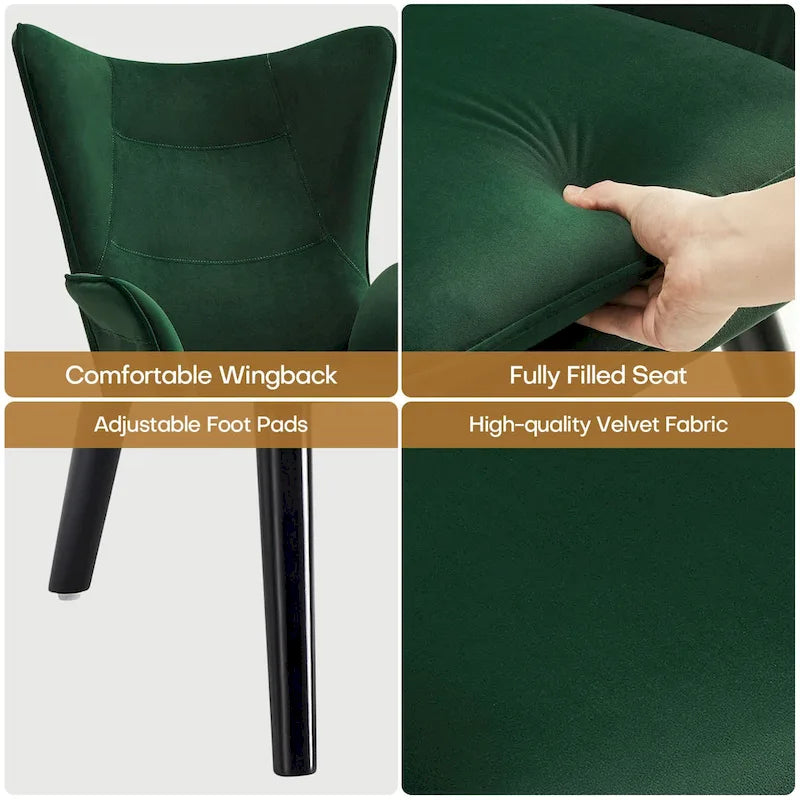 Fauteuil club capitonné, chaise d'appoint de loisirs, individuel - 103 H x 72 L x 84 P cm