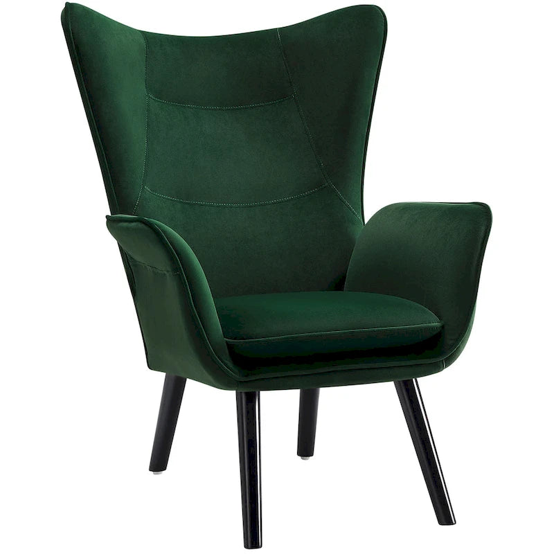 Fauteuil club capitonné, chaise d'appoint de loisirs, individuel - 103 H x 72 L x 84 P cm