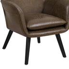 Fauteuil club capitonné, chaise d'appoint de loisirs, individuel - 103 H x 72 L x 84 P cm