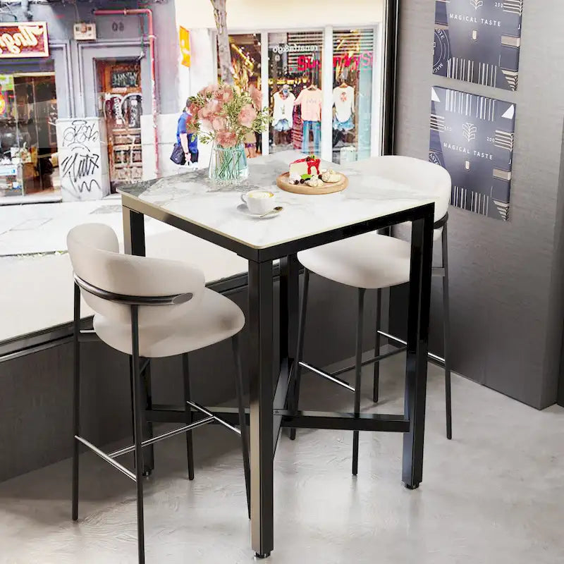 Table à manger de hauteur bar 41,4 - 27,55x27,55x41,4 pouces