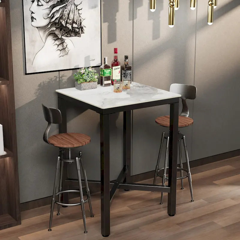 Table à manger de hauteur bar 41,4 - 27,55x27,55x41,4 pouces