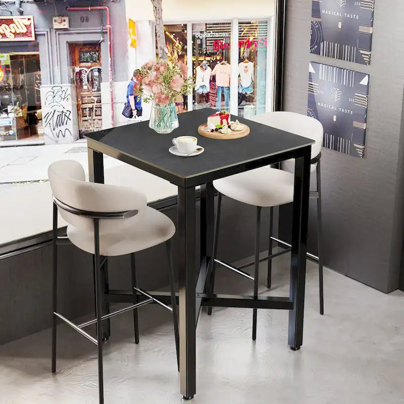 Table à manger de hauteur bar 41,4 - 27,55x27,55x41,4 pouces