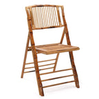 Chaise pliante en rotin et bambou pour l'extérieur et l'intérieur