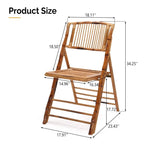 Chaise pliante en rotin et bambou pour l'extérieur et l'intérieur