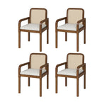 Chaise de salle à manger moderne en rotin avec coussin amovible | Style Bohème