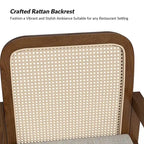 Chaise de salle à manger moderne en rotin avec coussin amovible | Style Bohème