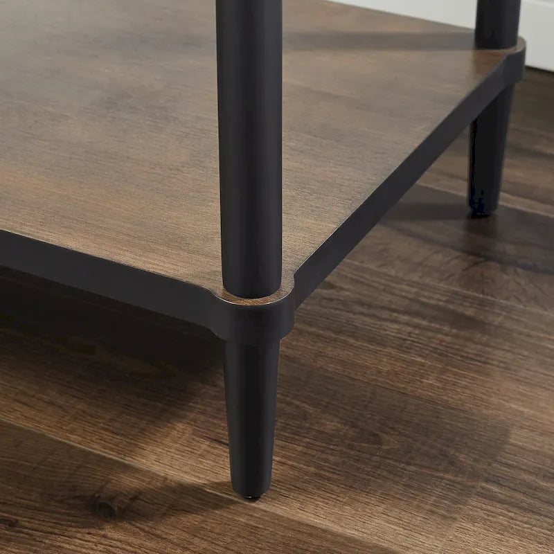 Table d'appoint latérale en bois du milieu du siècle avec tiroir