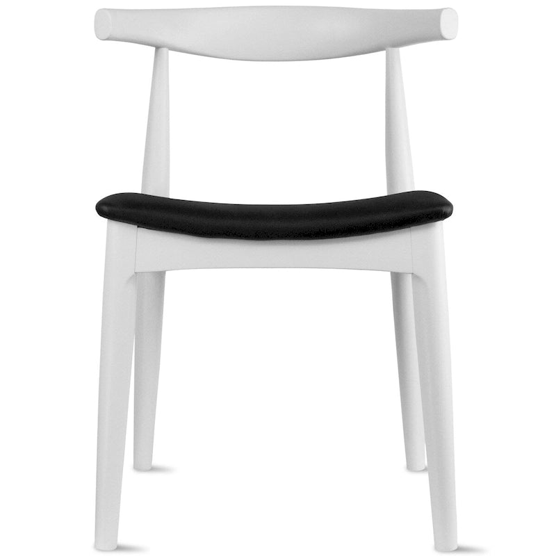 Chaise de salle à manger en bois massif et cuir PU avec coussin, accoudoirs, pour cuisine, siège rembourré, chambre, hôtel, restaurant, travail