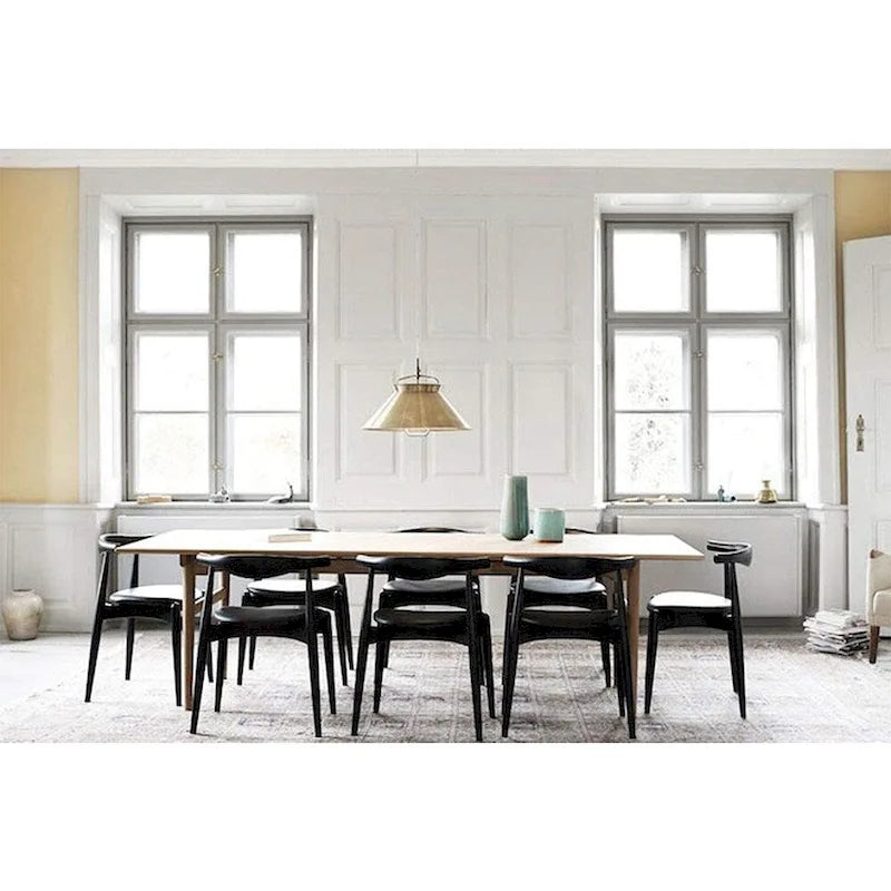 Chaise de salle à manger en bois massif et cuir PU avec coussin, accoudoirs, pour cuisine, siège rembourré, chambre, hôtel, restaurant, travail