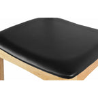 Chaise de salle à manger en bois massif et cuir PU avec coussin, accoudoirs, pour cuisine, siège rembourré, chambre, hôtel, restaurant, travail