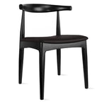 Chaise de salle à manger en bois massif et cuir PU avec coussin, accoudoirs, pour cuisine, siège rembourré, chambre, hôtel, restaurant, travail