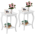 Tables d'appoint Accent avec étagère - 16 x 16 x 24 (L x l x H)