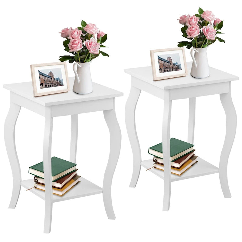 Tables d'appoint Accent avec étagère - 16 x 16 x 24 (L x l x H)