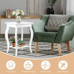 Tables d'appoint Accent avec étagère - 16 x 16 x 24 (L x l x H)