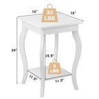 Tables d'appoint Accent avec étagère - 16 x 16 x 24 (L x l x H)