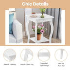 Tables d'appoint Accent avec étagère - 16 x 16 x 24 (L x l x H)