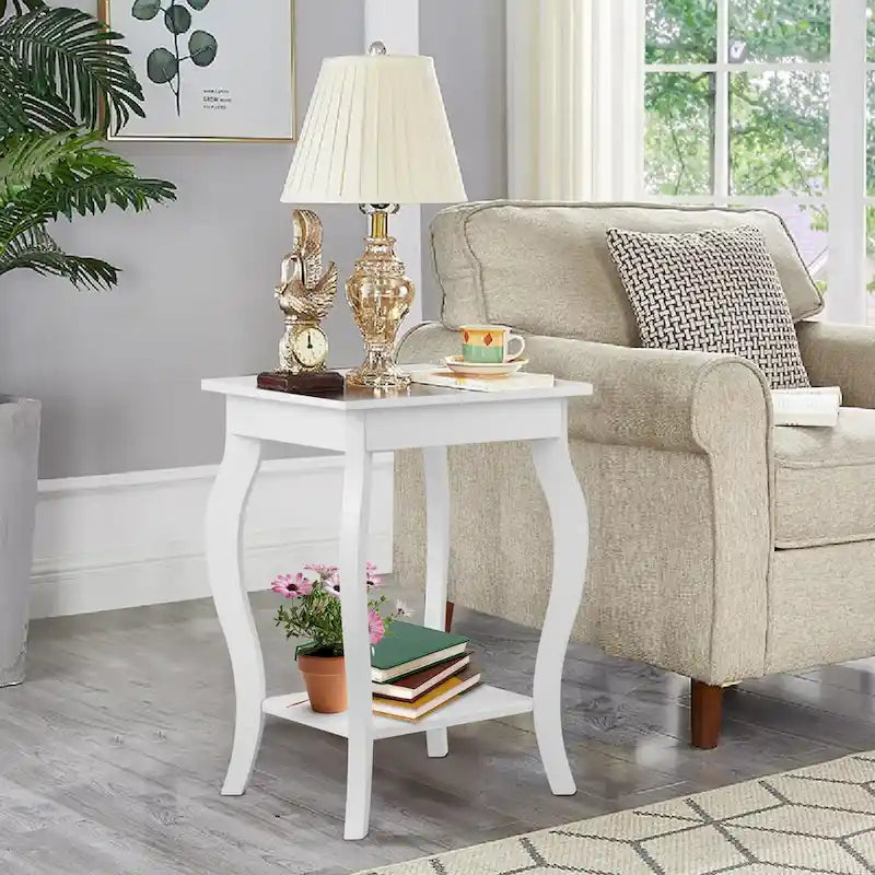 Tables d'appoint Accent avec étagère - 16 x 16 x 24 (L x l x H)