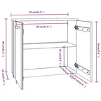 Bahut-Buffet pour Salon Cuisine HAMAR Bois Massif Pin - 85x35x80