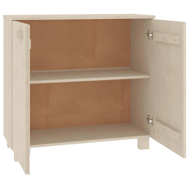 Bahut-Buffet pour Salon Cuisine HAMAR Bois Massif Pin - 85x35x80