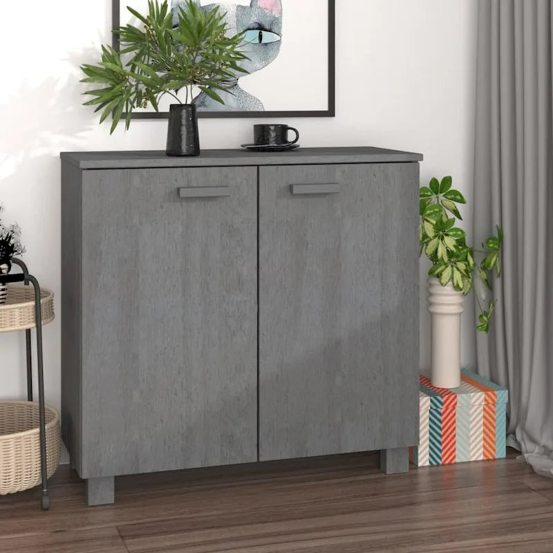 Bahut-Buffet pour Salon Cuisine HAMAR Bois Massif Pin - 85x35x80