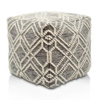 Pouf repose-pieds artisanal en laine et coton pour le salon, la chambre et la salle familiale (40x40x40)