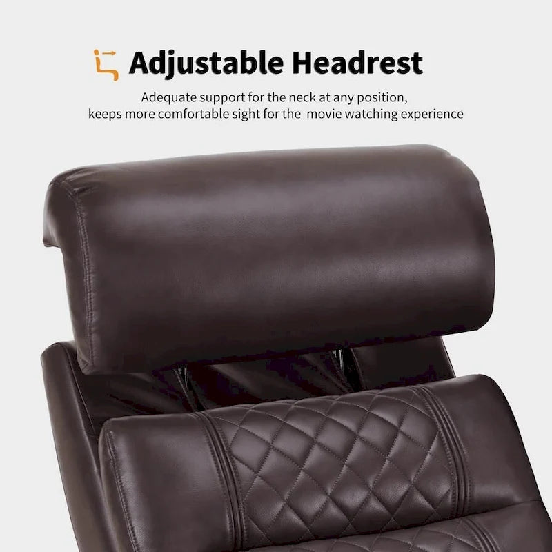 Fauteuil inclinable électrique MCombo, Canapé inclinable électrique avec appuie-tête réglable et port USB et Type C, Similicuir HTS432