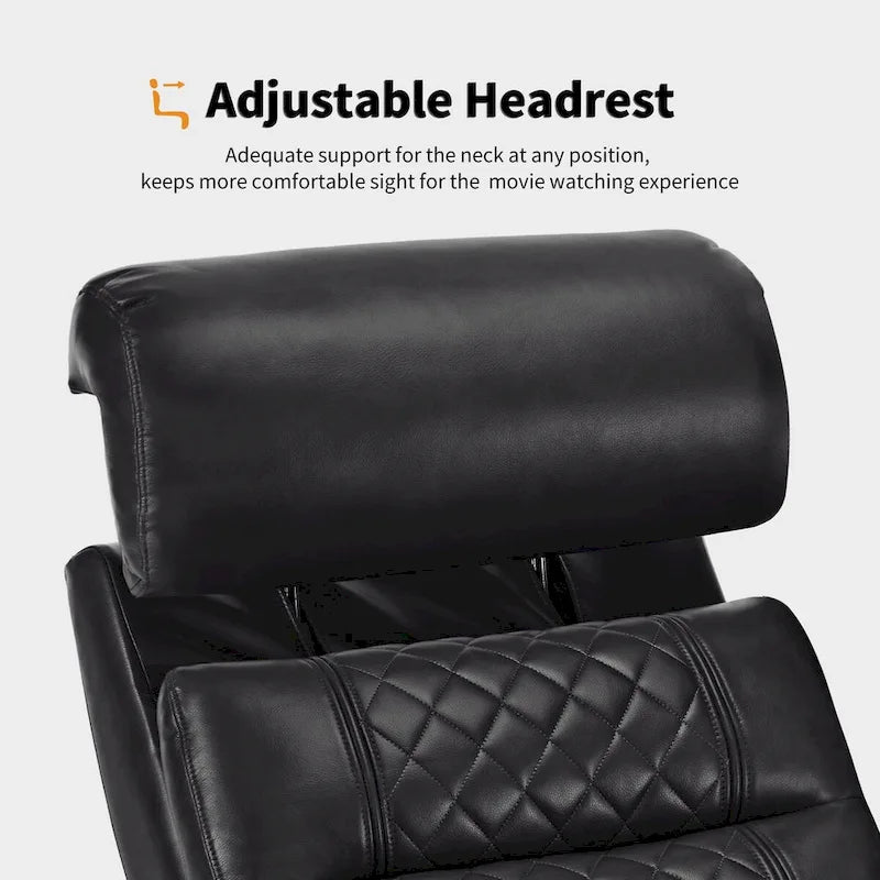 Fauteuil inclinable électrique MCombo, Canapé inclinable électrique avec appuie-tête réglable et port USB et Type C, Similicuir HTS432