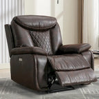Fauteuil inclinable électrique en cuir avec repose-pieds confortable pour le salon