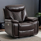 Ebello Leather Electric Power Recliner with Comfortable Footrest for Living Room