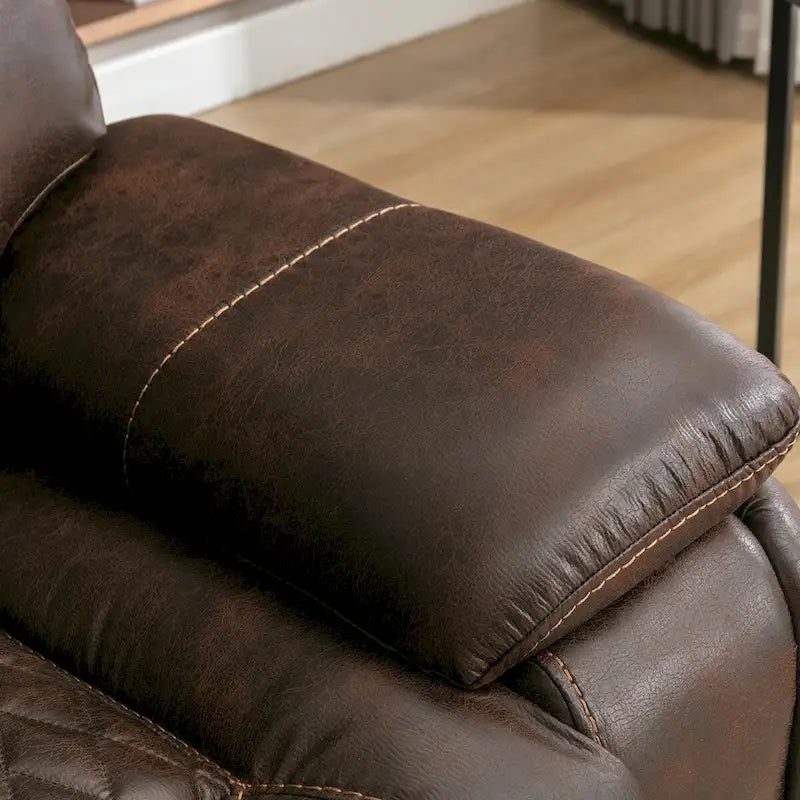 Fauteuil inclinable électrique en cuir avec repose-pieds confortable pour le salon