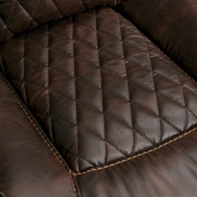 Fauteuil inclinable électrique en cuir avec repose-pieds confortable pour le salon