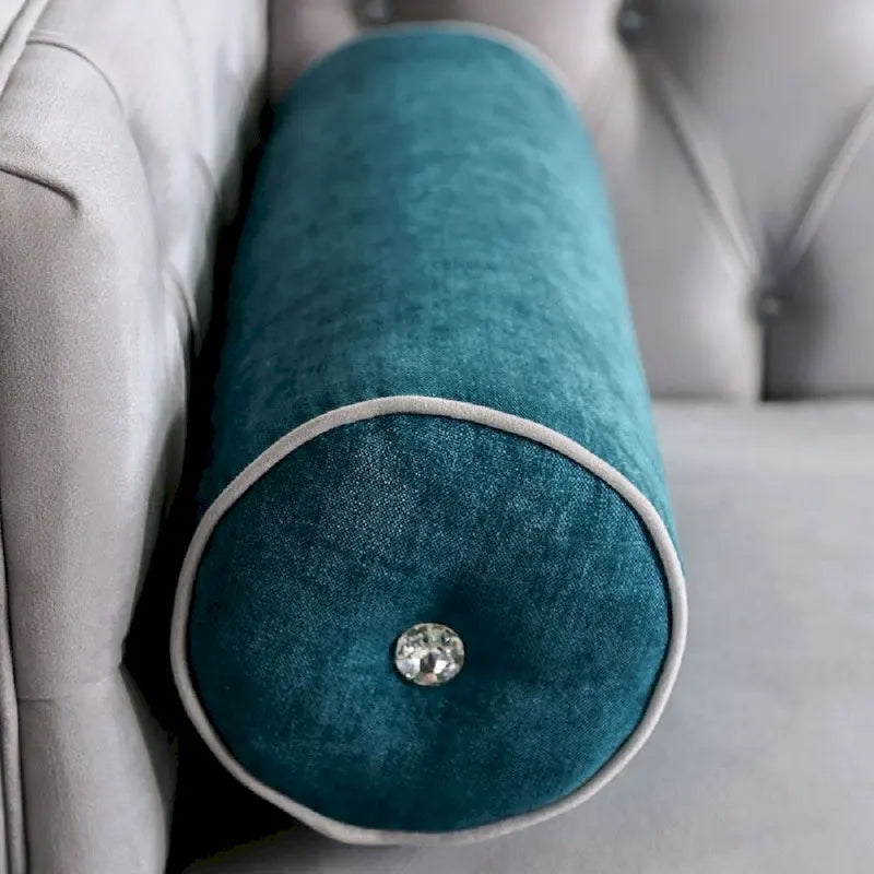 Canapé en tissu velours capitonné gris