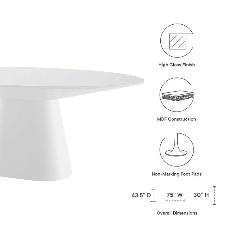 Table à manger ovale 75