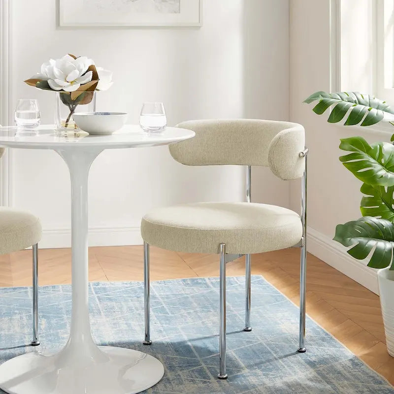Chaises de salle à manger en tissu