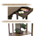 Console classique avec tiroir et étagère inférieure pour entrée ou couloir