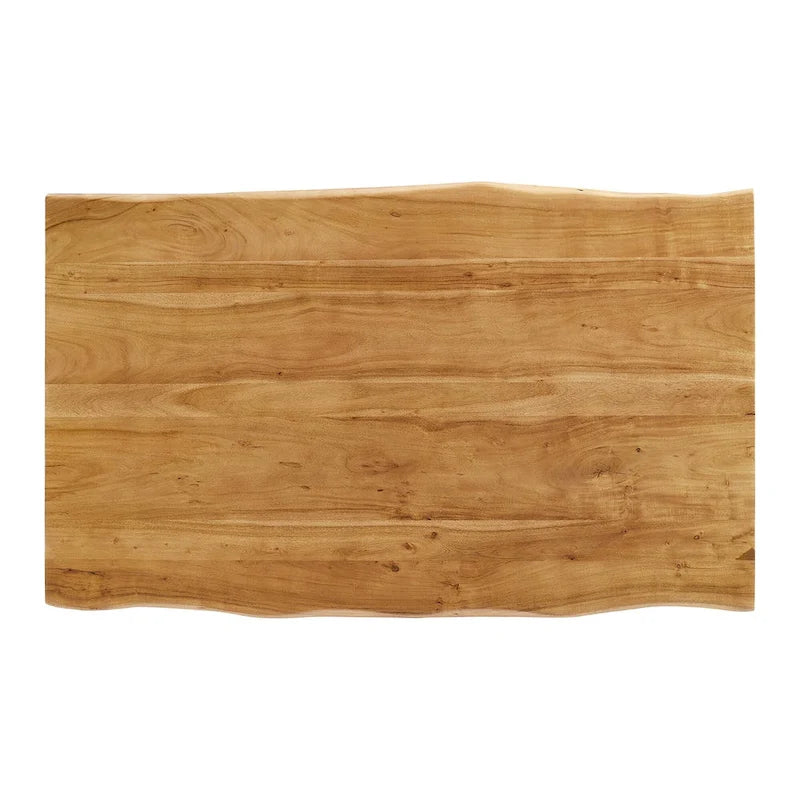 Table à manger 60 en bois d'acacia Live Edge - Noir Naturel