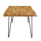 Table à manger 60 en bois d'acacia Live Edge - Noir Naturel