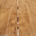 Table à manger 60 en bois d'acacia Live Edge - Noir Naturel