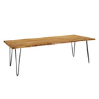 Table à manger 60 en bois d'acacia Live Edge - Noir Naturel