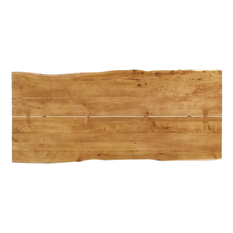 Table à manger 60 en bois d'acacia Live Edge - Noir Naturel