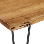 Table à manger 60 en bois d'acacia Live Edge - Noir Naturel