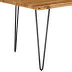 Table à manger 60 en bois d'acacia Live Edge - Noir Naturel