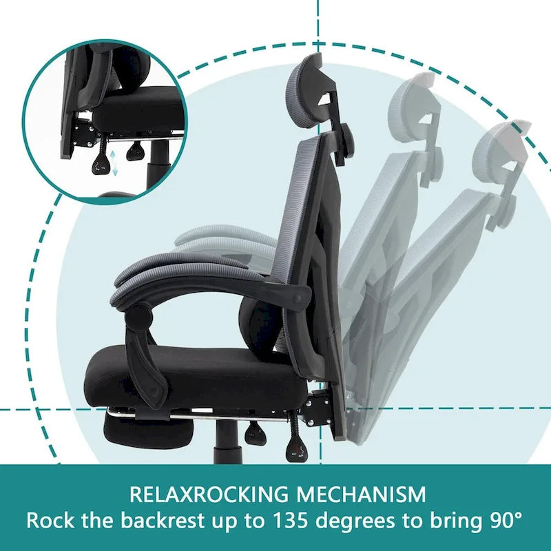Chaise pivotante de bureau à domicile